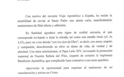 Una carta que nos anima a seguir trabajando